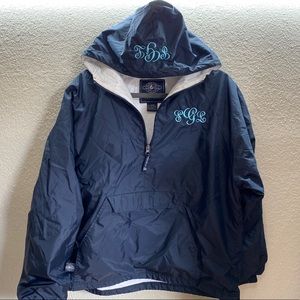 Charles River Medium Navy Rain Jacket